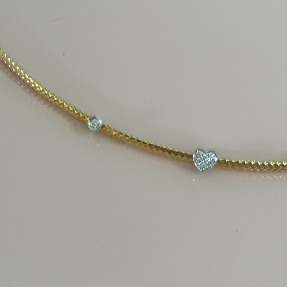 TOUS 18k real solid gold Diamonds necklace - Picture 4 of 13